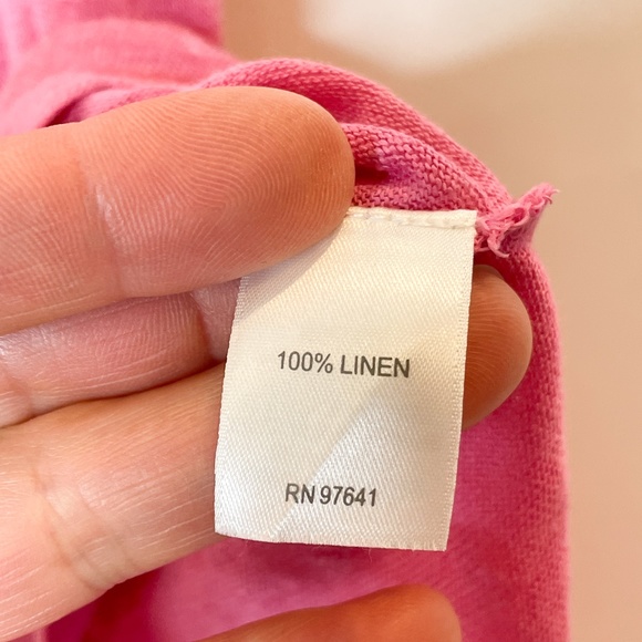 J. Jill pink sleeveless 100% linen top - Picture 3 of 9